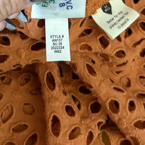 Madewell Eyelet Ruffle-Sleeve Pintuck Mini Dress in Mulled Cider - Picture 6 of 7